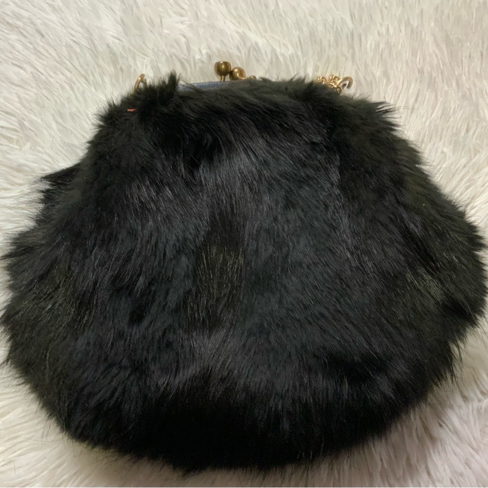 Morris Moskowitz Luxurious Black Fur Clutch/bag